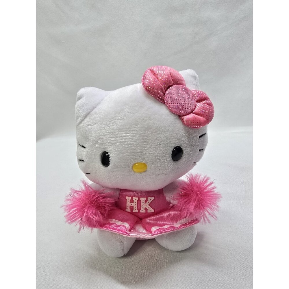 TY Hello Kitty By Sanrio Cheerleader Pink 6” Plush Stuffed Animal 2013